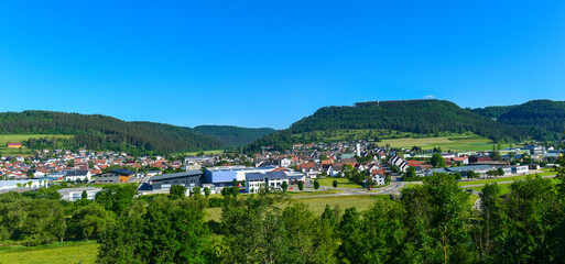 Panoramaansicht Mühlheim an der Donau (Landkreis Tuttlingen) in Baden-Württemberg