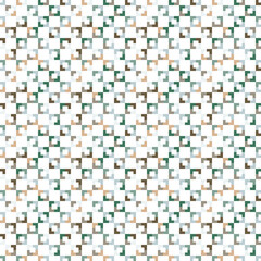 Abstract seamless vector pattern with simple geometric tiles in earth autumn colours. Modern playful background for fashion, interior design and wallpaper.