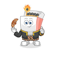 matchbox Javanese character. cartoon mascot vector