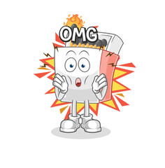 matchbox Oh my God vector. cartoon character