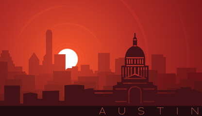Austin Low Sun Skyline Scene