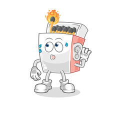 matchbox eavesdropping vector. cartoon character