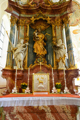 Obraz premium Innenansicht Abteikirche Beuron im Landkreis Sigmaringen in Baden-Württemberg