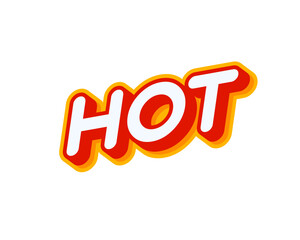 Hot weather lettering isolated on white colourful text effect design vector. Text or inscriptions in English. The modern and creative design has red, orange, yellow colors.