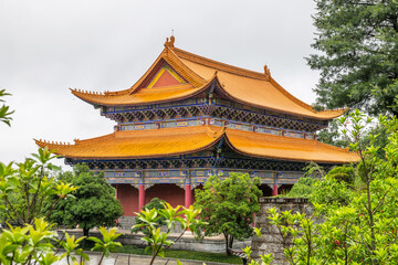 Fototapeta na wymiar Chinses classical architecture of Chongsheng temple in dali city yunnan province, China.