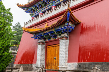 Chinses classical architecture of Chongsheng temple in dali city yunnan province, China.