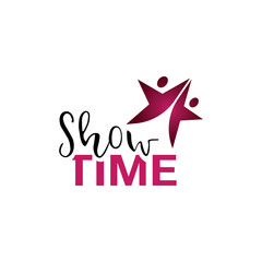 Victory logo design. Show time image.	