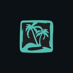 Vacation logo design. Vector image.	
