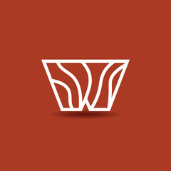 wood art logo design. vector image