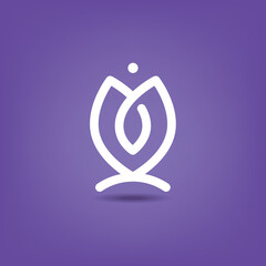 abstract logo design of the femininity. vector image