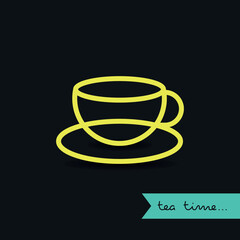 Tea time logo/icon design.