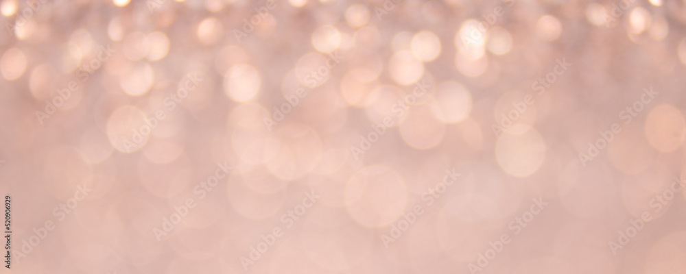 Wall mural abstract blurred brown background with circular brown and white bokeh. blur image of an autumn fores