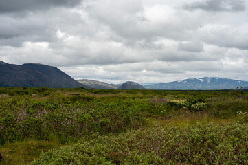 clouds over the mountains