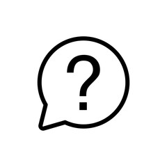 Question icon vector. Help Symbol. Clean and modern vector illustration for a website or mobile applications isolated in white background. Best used for frequently asked question icon.