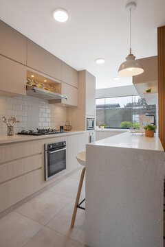 Vertical Photo Of A Remodelled Kitchen