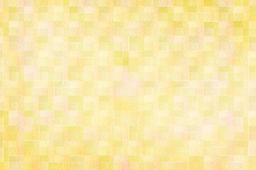 モザイクの秋色の背景 黄色 オレンジ サーモンピンク 水彩