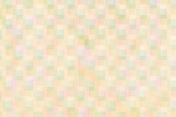 モザイクの秋色の背景 ベージュ オレンジ サーモンピンク 水彩
