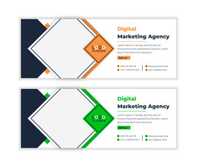 Corporate business social media cover web banner