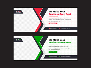 Corporate business social media cover web banner