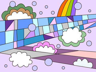 カラフルな空のイメージ画