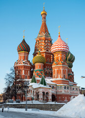 St. Basil's Cathedral on red square in Moscow. Russia