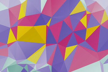 Obraz premium Polygonal design for your web site. Multicolor Rainbow vector abstract mosaic backdrop Glitter abstract illustration with an elegant design.