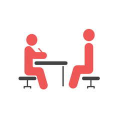 Fototapeta premium interview icons symbol vector elements for infographic web