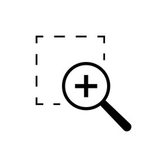 Fototapeta premium Zoom in icon design isolated on white background. vector illustration