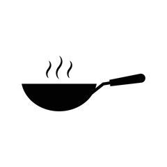 Frying pan icon design isolated on white background. vector illustration