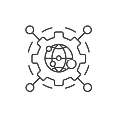 Global Technology Network icons  symbol vector elements for infographic web