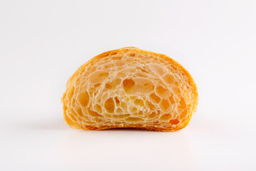 croissant on a white background, honeycomb