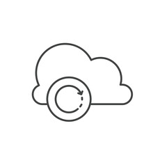 Cloud sync or cloud refresh icons  symbol vector elements for infographic web