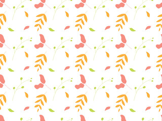 Leaf seamless pattern background autumn or season theme for gift paper, book cover, fabric motif and many other