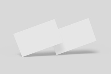 Realistic blank business card illustration for mockup. 3D Render.