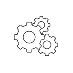 Gear Settings icons  symbol vector elements for infographic web