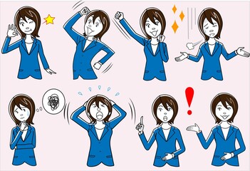 女性社員のポーズ集