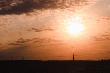 Obraz premium a landscape of one sunset in the south of brazil 