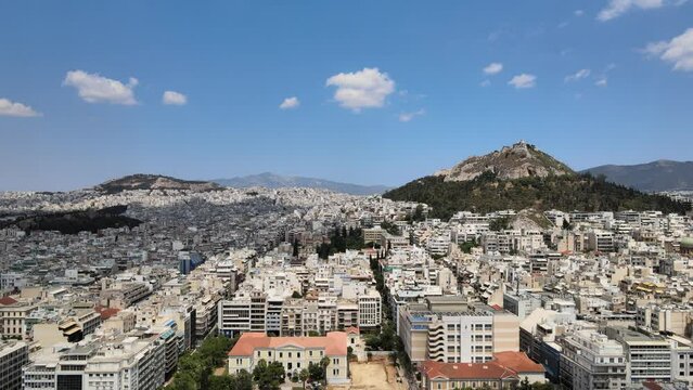 4K Aerial drone view of the city of Athens in Greece on a sunny day
going forward