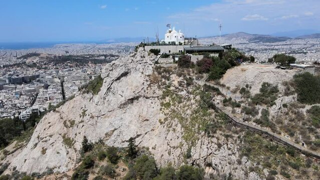 4K Aerial drone view of Athens in Greece on a sunny day
moving forward