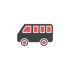 Bus icons  symbol vector elements for infographic web