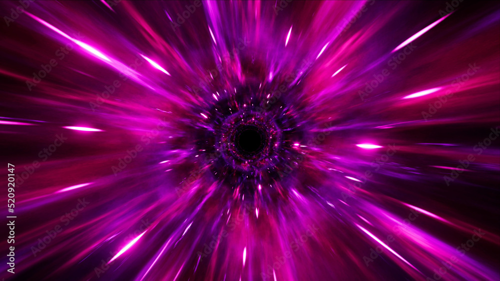 Poster Bursting Dark Red Purple Space Warp Energy