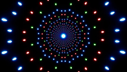 Colorful event dotted pattern lights overlay