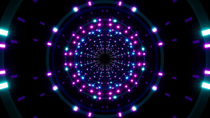 Obraz premium Neon Illuminated Glittering VJ Art Background