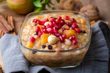 Traditional delicious Turkish dessert; Ashura (Asure)