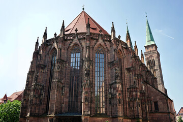 Frauenkirche, Our Lady roman catholic church in Nuremberg, Germany.