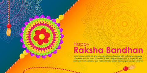 Vector illustration for Indian festival Raksha Bandhan greeting