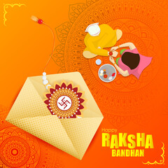 Vector illustration for Indian festival Raksha Bandhan greeting