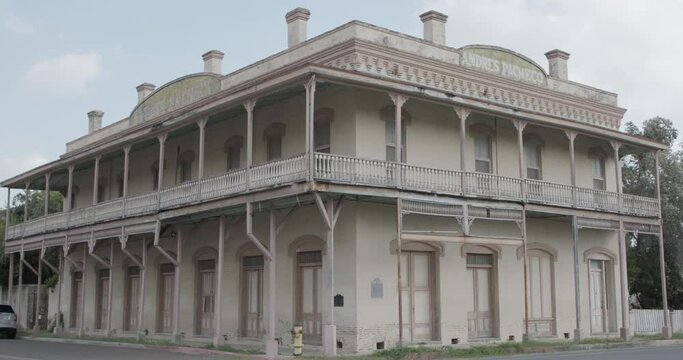 The historical Andres Pacheco building in downtown Brownsville, Texas