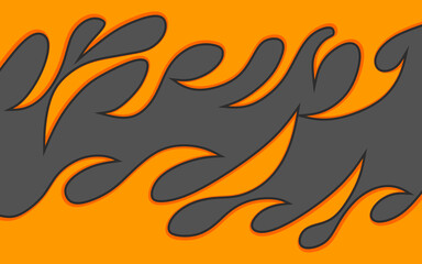 Simple background with orange flame pattern