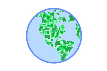 globe  background white